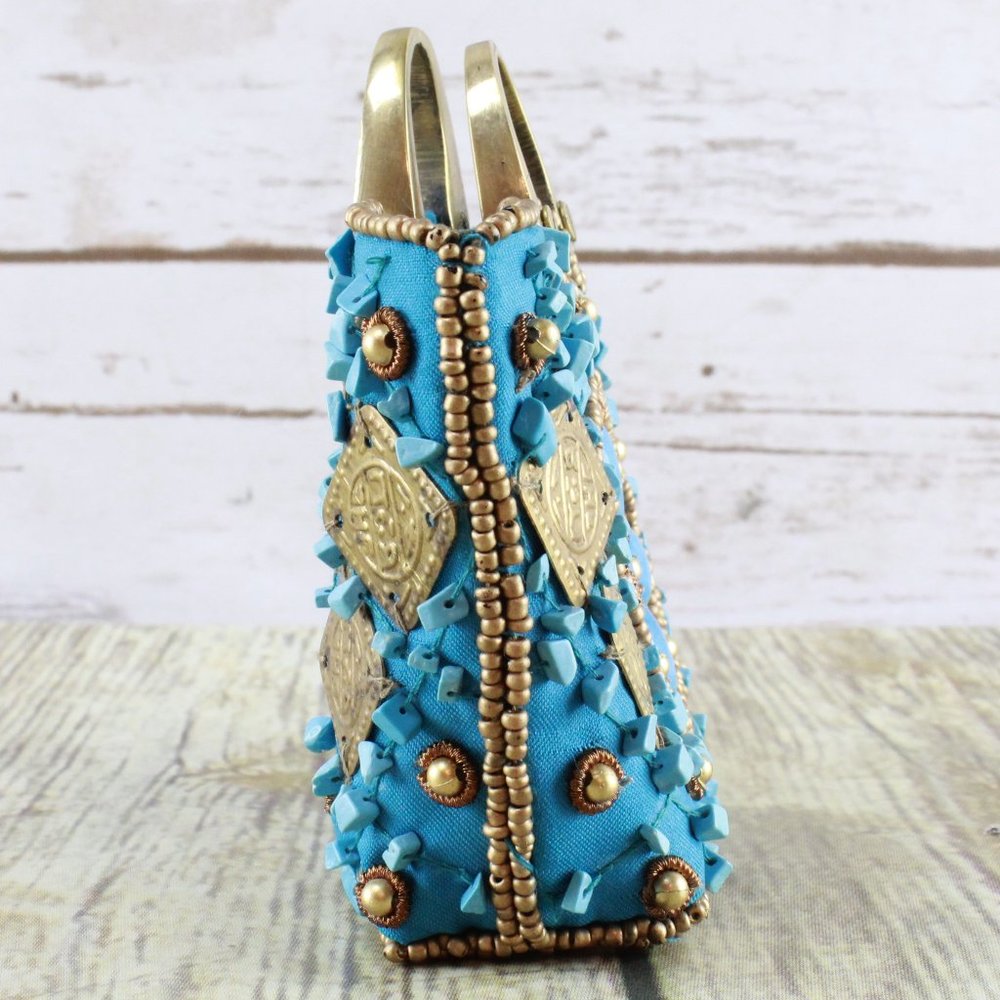 SALE! UNBRANDED Boho Beaded Clutch Wallet Coin Purse - Picture 2 of 8